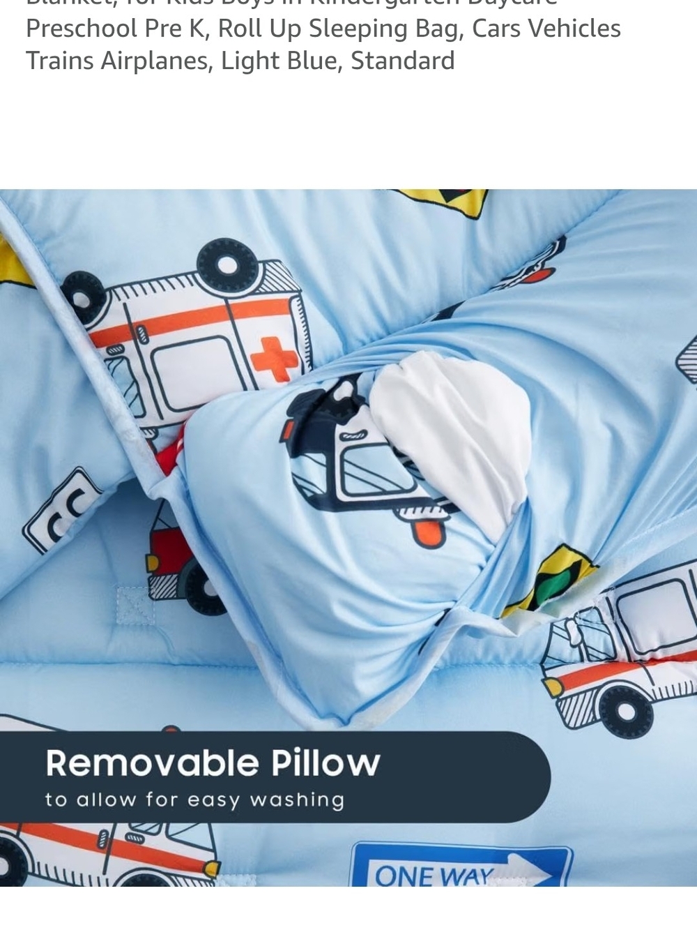 Children's Emergency Vehicles Bedding Set - Light Blue - Picture 4 of 6